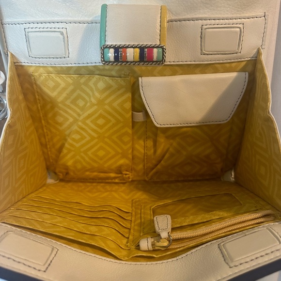 Brighton White Leather Rainbow All-in-One Crossbody Bag - Picture 15 of 16